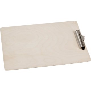  Klemmbrett aus Birken Sperrholz A4 B&uuml;gelklemme Clipboard Schreibplatte 