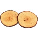Lackierte Baumscheibe aus Erlenholz ca.30-34 x 2,5-3cm